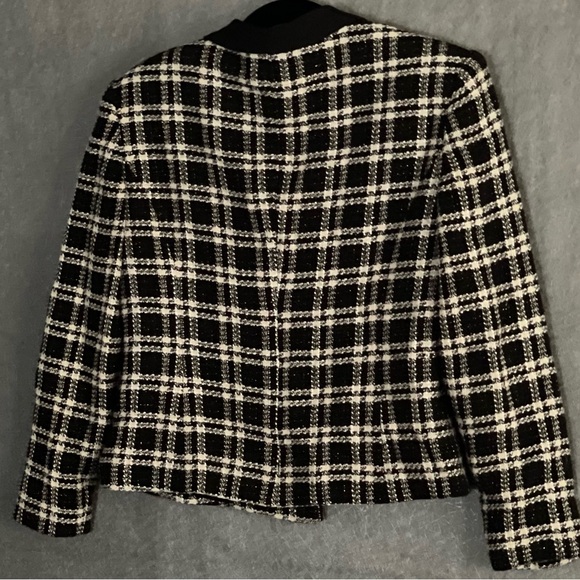 VTG Talbots Womens Plaid Checkered Button Up Wool Blend Blazer/Jacket Coat Sz 6 - Picture 8 of 10